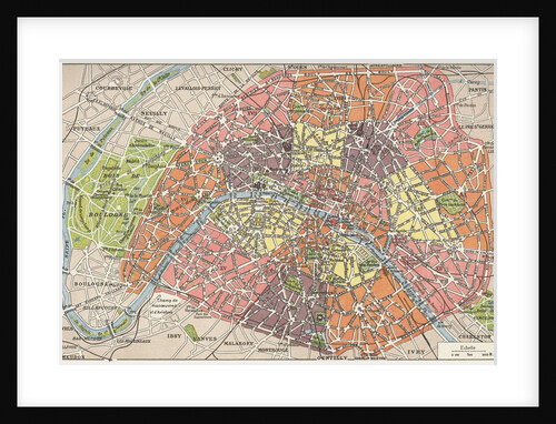 Map of Paris by Anonymous