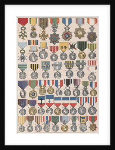Variety of military medals by Anonymous