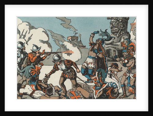 Pedro de Alvarado attacks Aztecs by Anonymous