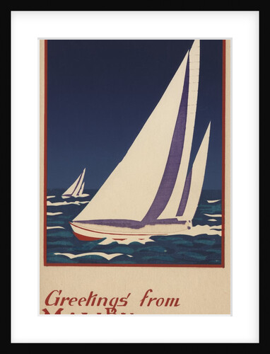 Greetings from Malibu, California Postcard by Anonymous