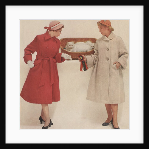 Two Women with Prize Winning Cat by Anonymous