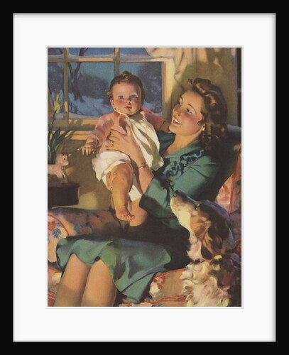 Mother holding baby by Anonymous