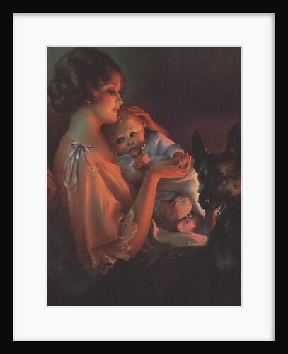 Mother holding baby by Anonymous