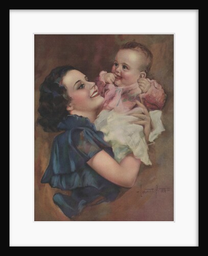 Mother holding baby by Anonymous