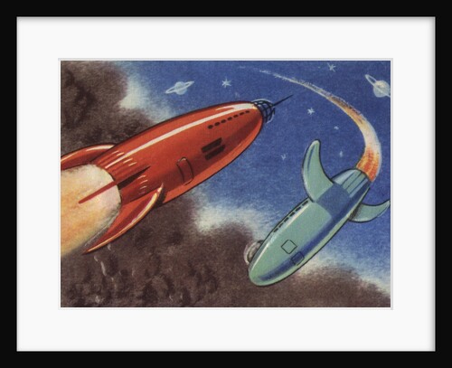 Rockets in flight by Anonymous