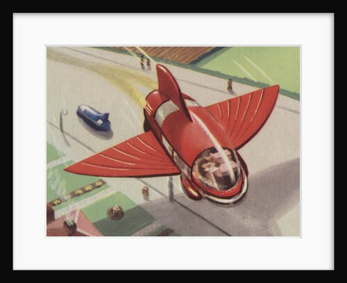 Rocket with space wings by Anonymous