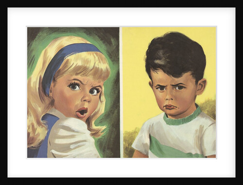 Surprised girl and angry boy by Anonymous