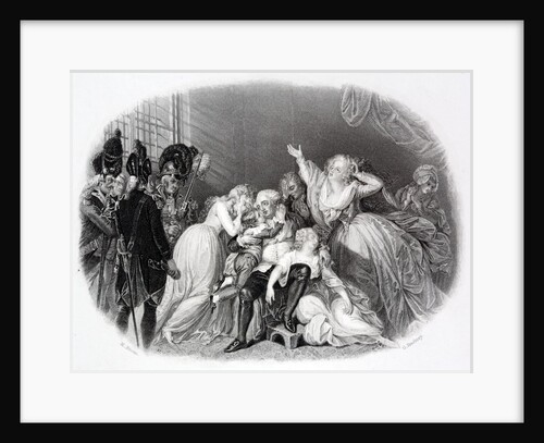 The last audience of Louis XVI and his family by Anonymous