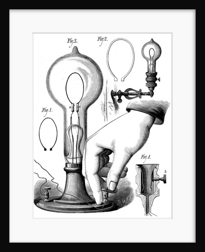 Edison's carbon filament lamp by Anonymous