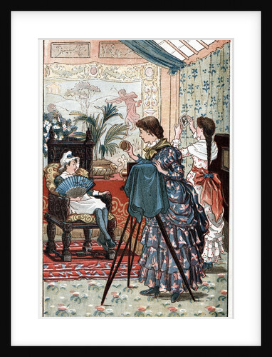 Woman photographer in her studio by Anonymous