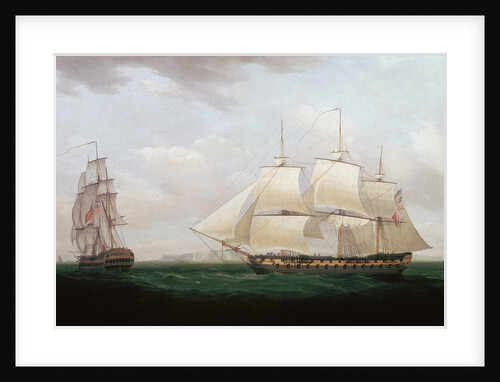 Two East Indiamen off a Coast by Anonymous