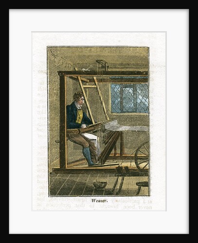 Weaver at his loom by Anonymous