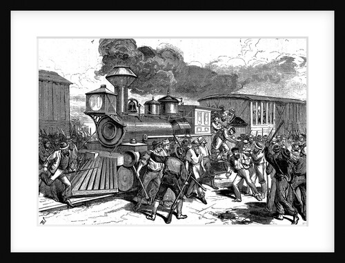 Riot by railroad workers by Anonymous