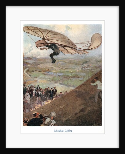 Otto Lilienthal flying glider by Anonymous