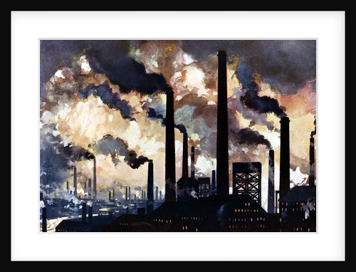 Factory chimneys in Sheffield by Anonymous