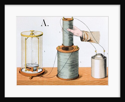 Faraday's electromagnetic induction experiment by Anonymous