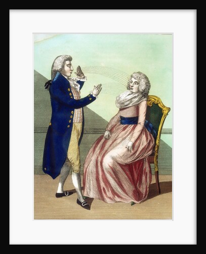 Hypnotist mesmerising a patient by Anonymous