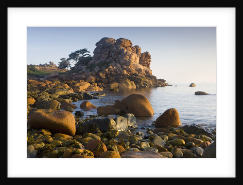 Rock formations on the Cote de Granit Rose, France by Anonymous