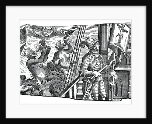 Christopher Columbus on board his ship by Anonymous