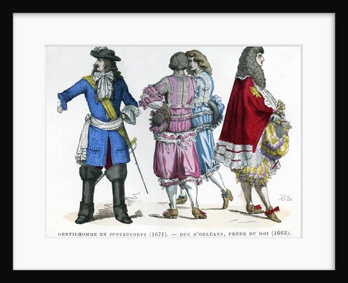 Gentlemen's costume and the Duke of Orleans, brother to King Louis XIV by Anonymous
