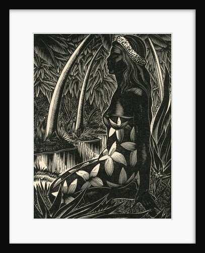 Tahitian woman in forest by Anonymous