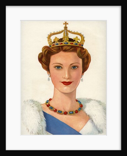 Queen wearing royal crown by Anonymous