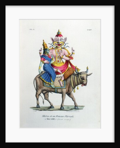 Shiva with his consort Parvati by Anonymous