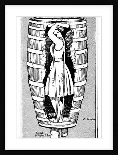 Anne Edson Taylor in her barrel by Anonymous