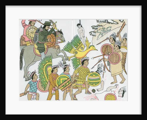 Battle between Nuno de Guzman and inhabitants of Michuacan by Anonymous