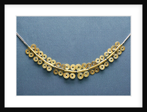 Necklace of gold spirals formed into beads by Anonymous