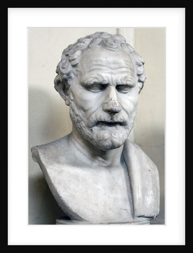 Bust sculpture of Demosthenes by Anonymous