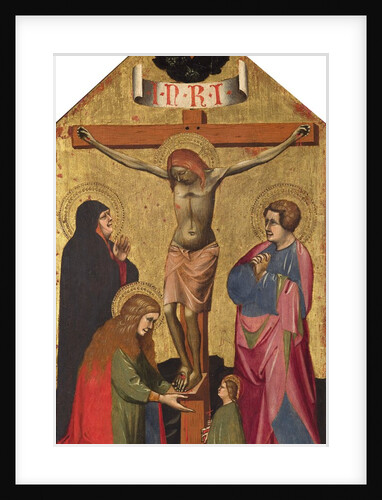 The Crucifixion with the Virgin Mary, St. Mary Magdalene, St. John the Evangelist, and a Female Saint by Jacopo di Paolo