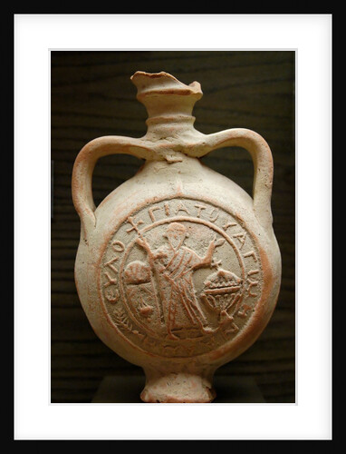 Pilgrim flask representing St. Menas in the orant pose by Anonymous