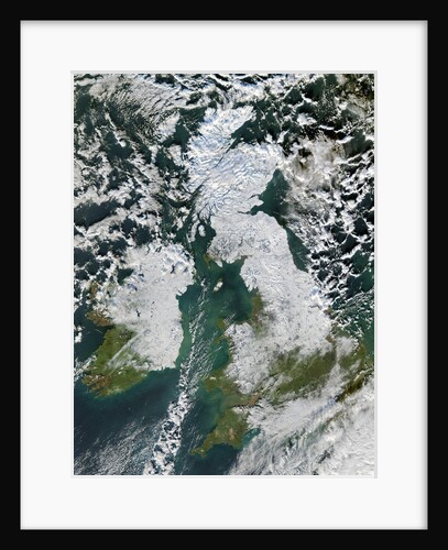 Snow covering most of Great Britain by Anonymous