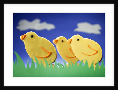 Three Easter chicks by Anonymous