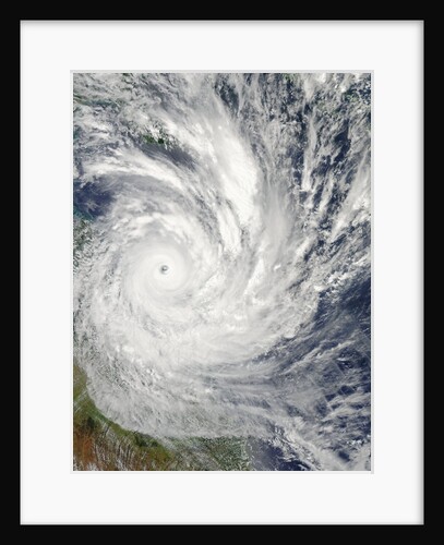 Satellite Image of Tropical Cyclone Yasi approaching the Queensland coast by Anonymous