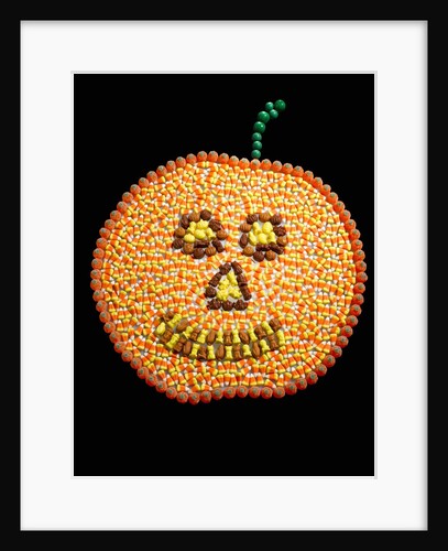 A Jack o'Lantern Made From Candy by Anonymous