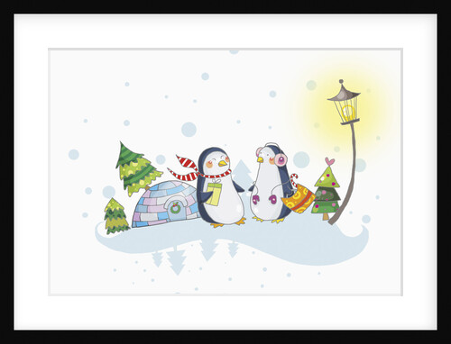 Christmas and winter scape by Anonymous