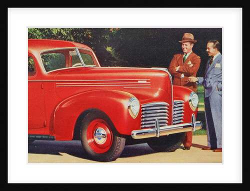 Men admiring Hudson automobile by Anonymous
