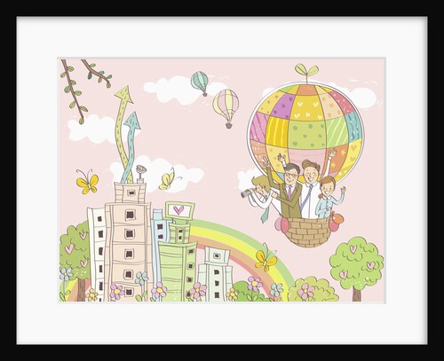 Happy community outreach in hot air balloon by Anonymous