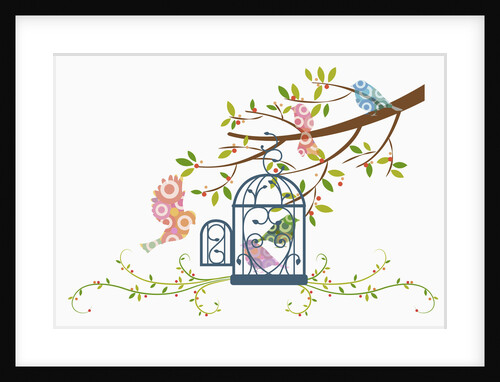 Flower background in illustration by Anonymous