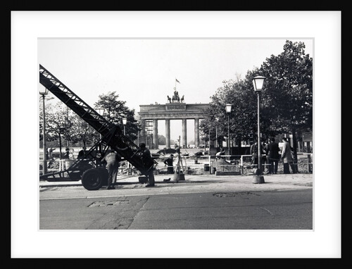 The Berlin Wall, under construction in August 1961 by Anonymous