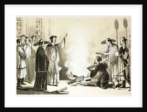 Book burning by a Manchu official by Anonymous