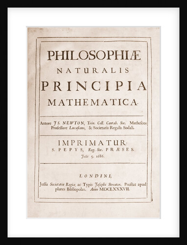 Title page for Philosophiae Naturalis Principia Mathematica by Anonymous