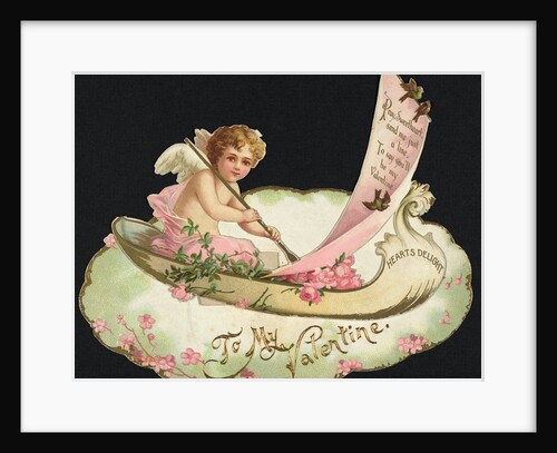 Victorian valentine with cupid by Anonymous