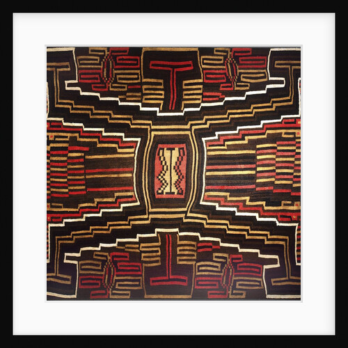 Early Nazca cotton mantle with design representing sun deity by Anonymous