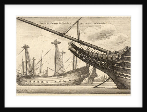 Masted Ships of the Dutch East Indies by Wenceslas Hollar