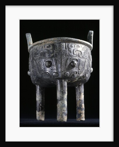 Shang Dynasty archaic bronze ding vessel by Anonymous