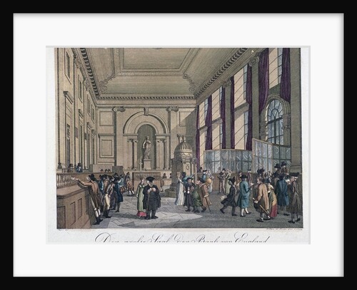 The Great Hall of the Bank of England by Augustus Charles Pugin