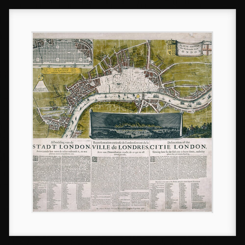 Map of London, 1666 by Anonymous